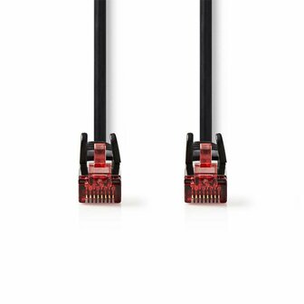 Nedis U/UTP Cat 6 Netwerkkabel | 1 m | Zwart