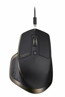 Logitech MX Master | Draadloze Muis | RF-Draadloos + Bluetooth | 1600 DPI | Zwart/Brons