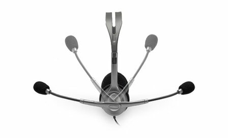 Logitech H110 | On-Ear Bedraade 3,5mm Koptelefoon met Microfoon | Zwart/Zilver