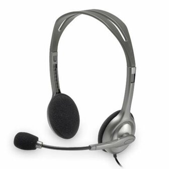 Logitech H110 | On-Ear Bedraade 3,5mm Koptelefoon met Microfoon | Zwart/Zilver
