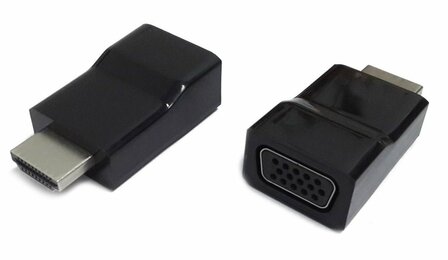 Gembird kabel-tussenstuk | HDMI naar VGA | Zwart | A-HDMI-VGA-001