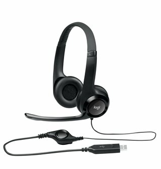 Logitech H390 USB Computer Headset Met rijke digitale audio en knoppen op de draad