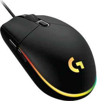Logitech G203 Lightsync | Ambidextrous Bedrade Gaming Muis | USB-A | 8000 DPI | Zwart | RGB