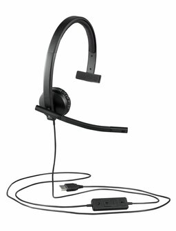 Logitech H570e | Bedraade On-ear Mono Headset | USB-A | Zwart