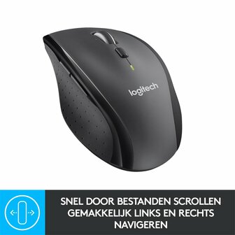 Logitech Marathon M705 | Ambidextrous Draadloze Muis | RF-Draadloos | 1000 DPI | Zwart