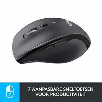 Logitech Marathon M705 | Ambidextrous Draadloze Muis | RF-Draadloos | 1000 DPI | Zwart