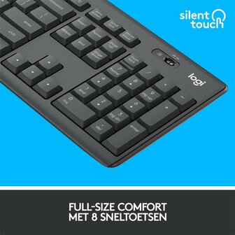 Logitech MK295 Silent | Draadloze Muis en Toetsenbordcombo | QWERTY