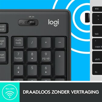 Logitech MK295 Silent | Draadloze Muis en Toetsenbordcombo | QWERTY