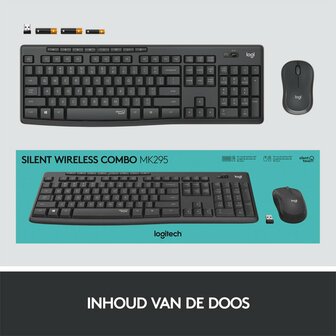 Logitech MK295 Silent | Draadloze Muis en Toetsenbordcombo | QWERTY