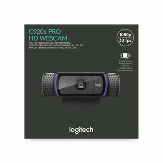 Logitech C920s PRO | 1080p 30FPS USB Webcam met Microfoon