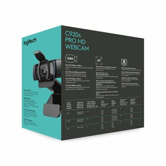 Logitech C920s PRO | 1080p 30FPS USB Webcam met Microfoon