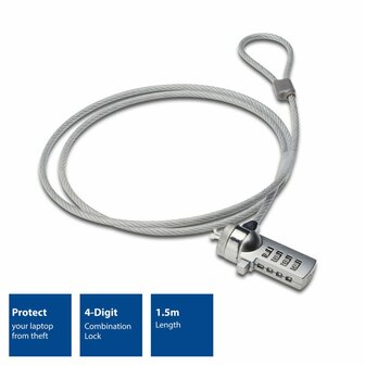 ACT kabelslot | Zilver | 1,5 m | AC9015