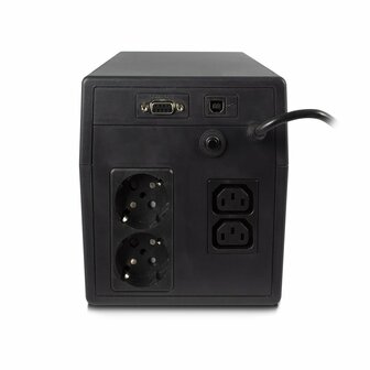 ACT Line-Interactive UPS AC2310 | 1000 VA Vermogen | 4 Uitgangen | Spanningstabilisatie met AVR | Beveiliging bij Netstoringen