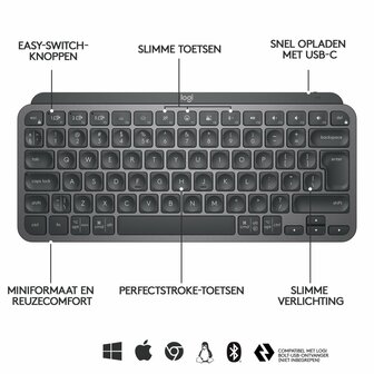 Logitech MX Keys Mini | Minimalist Wireless Illuminated Keyboard