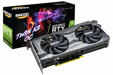 Inno3D GeForce RTX 3060 TWIN X2 OC LHR | 12GB GDDR6 VRAM | Videokaart | GPU | Nvidia