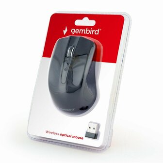 Gembird MUSW-4B-04 | Ambidextrous Draadloze Muis | RF-Draadloos | 1600 DPI | Zwart