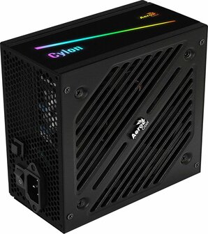 Aerocool PSU Cylon 500W 80 PLUS Soft, black, flat cables / RGB