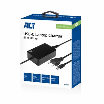 ACT AC2005 netvoeding &amp; inverter Binnen 65 W USB-C
