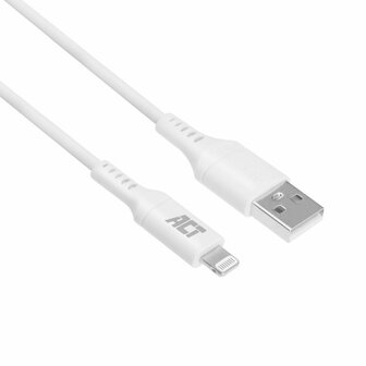 ACT kabel | USB-A naar Lightning | 2 m | Wit | AC3012