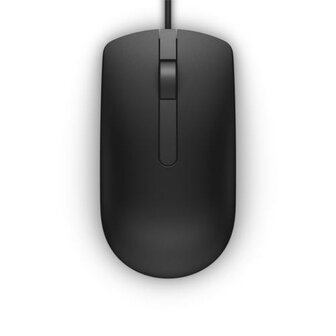 Dell MS116 | Ambidextrous Bedrade Muis | USB-A | 1000 DPI | Zwart