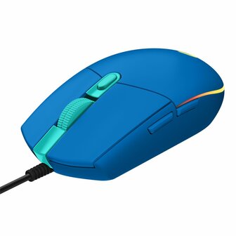 Logitech G G203 | Ambidrextrous Bedrade Gaming Muis | USB-A | 8000 DPI | Blauw | RGB