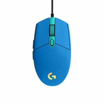 Logitech G G203 | Ambidrextrous Bedrade Gaming Muis | USB-A | 8000 DPI | Blauw | RGB
