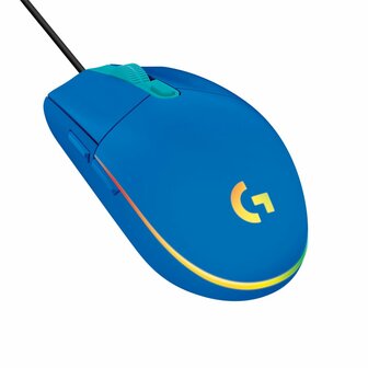 Logitech G G203 | Ambidrextrous Bedrade Gaming Muis | USB-A | 8000 DPI | Blauw | RGB
