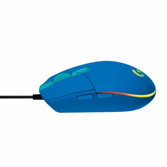 Logitech G G203 | Ambidrextrous Bedrade Gaming Muis | USB-A | 8000 DPI | Blauw | RGB