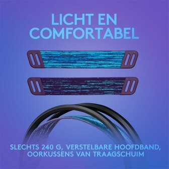 Logitech G335 | On-Ear Gaming Headset 3,5mm Connector | Zwart