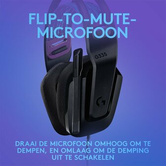 Logitech G335 | On-Ear Gaming Headset 3,5mm Connector | Zwart