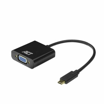 ACT AC7300 | USB-C naar VGA Adapter | 0,15 m | Zwart