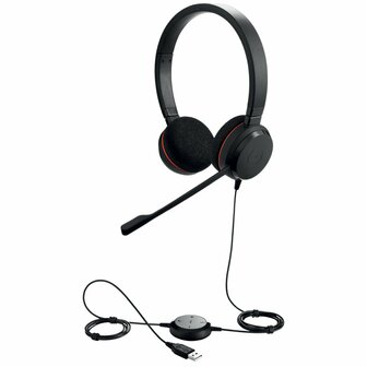 Jabra Evolve 20 MS | Bedraade On-Ear USB Headset | Zwart