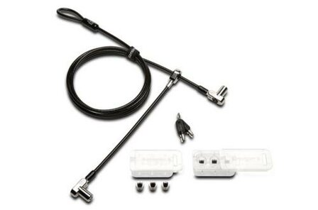 Kensington kabelslot | Universeel | 3-in-1 | Met sleutel | Dubbele slothoofden | K63380WW