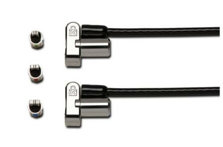 Kensington kabelslot | Universeel | 3-in-1 | Met sleutel | Dubbele slothoofden | K63380WW