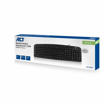 AZERTY | ACT AC5405 | Bedraad Toetsenbord | AZERTY Belgisch