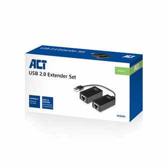 ACT USB-extender set | Over UTP | Tot 50 meter | AC6063