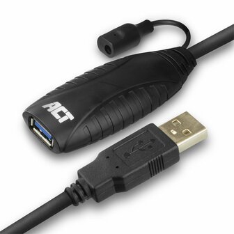 ACT AC6110 | USB 2.0 Booster | 10m | Zwart