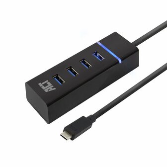 ACT AC6415 | Interface Hub | USB 3.2 Gen 1 (3.1 Gen 1) Type-C | 5000 Mbit/s | Zwart