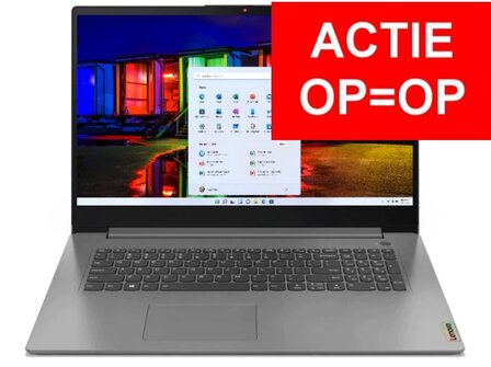 LENOVO IDEAP. 3 17.3 HD+ / RYZEN 5 5500U / 8GB / 256GB / W11+OFFICE2019-NL+Muis-COMBO ACTIE