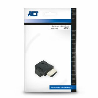 ACT haaks kabel-tussenstuk | HDMI | Zwart | AC7570