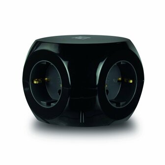 ACT AC2400 | Stekkerdoos | 3 Stopcontacten | Zwart