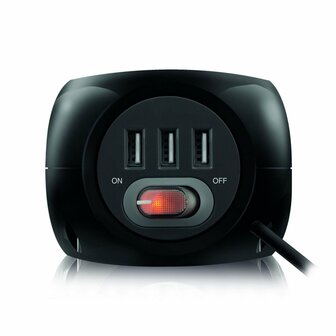 ACT AC2400 | Stekkerdoos | 3 Stopcontacten | Zwart