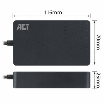 ACT AC2060 | Universele Compacte Notebook Lader | 90 Watt | 2,85 Meter