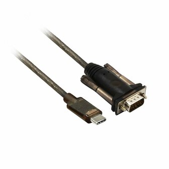 ACT AC6002 | Seri&euml;le Kabel | USB-C naar DB-9 | 1,5 m | Zwart