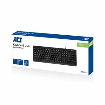 ACT AC5410 toetsenbord USB QWERTY Amerikaans Engels Zwart