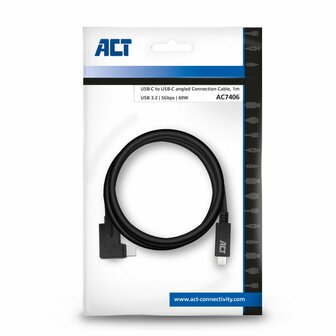 ACT AC7406 | USB 3.2 Gen 1 Kabel | USB-C naar USB-C | 1m | Zwart