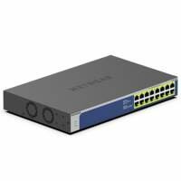 NETGEAR GS516PP Unmanaged Gigabit Ethernet (10/100/1000) Power over Ethernet (PoE) Blauw, Grijs