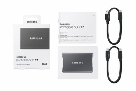 Samsung Portable SSD T7 1000 GB Grijs