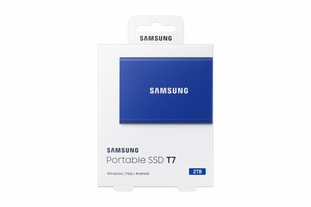 Samsung Portable SSD T7 2000 GB Blauw