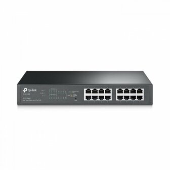 TP-LINK TL-SG1016PE Managed Gigabit Ethernet (10/100/1000) Power over Ethernet (PoE) Zwart